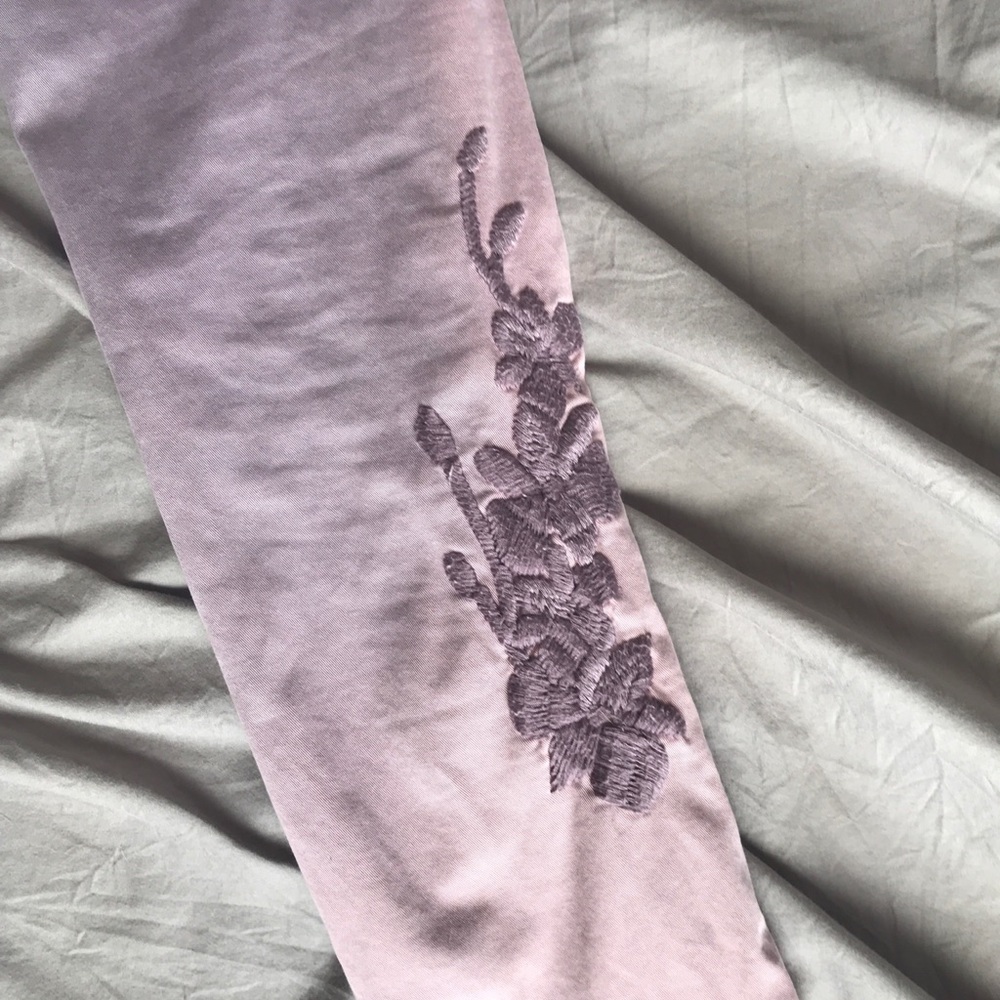 Anthro chino purple w/flower embroidery 25 - Picture 11 of 15